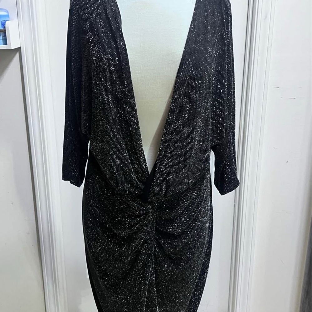 Elegant Black Glitter Dress